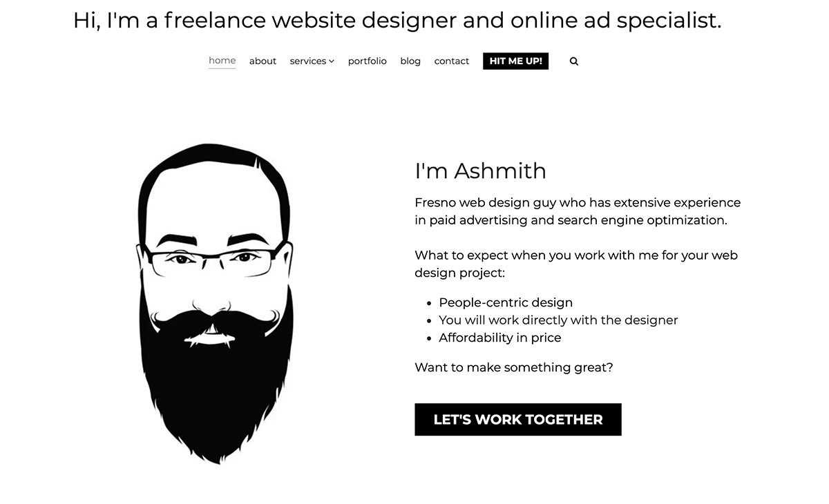 website portfolio using the Glow website template website portfolio using the Glow website template